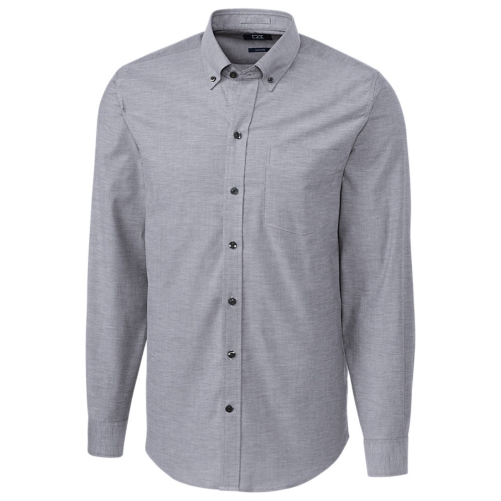 Cutter & Buck Men's Long Sleeve Tailored Fit Stretch Oxford Shirt